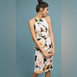 Black Halo Montego Floral Pink Sleeveless Sheath Dress